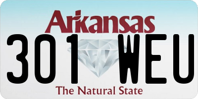 AR license plate 301WEU