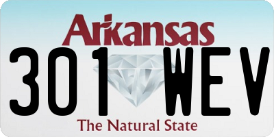 AR license plate 301WEV