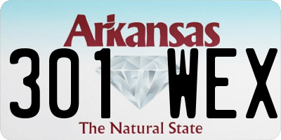 AR license plate 301WEX