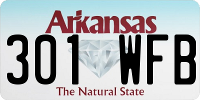 AR license plate 301WFB