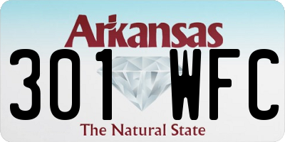 AR license plate 301WFC