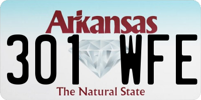 AR license plate 301WFE