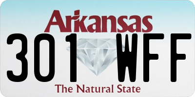 AR license plate 301WFF