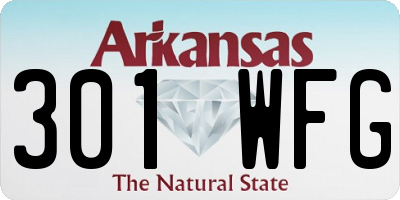 AR license plate 301WFG
