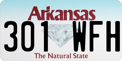 AR license plate 301WFH