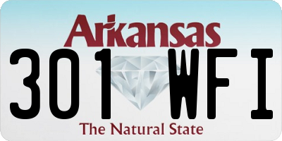 AR license plate 301WFI