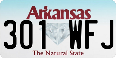 AR license plate 301WFJ