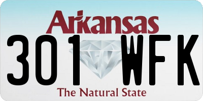 AR license plate 301WFK