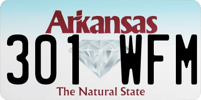 AR license plate 301WFM