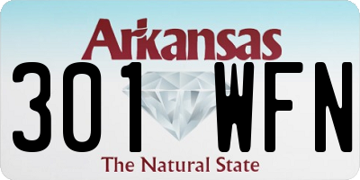 AR license plate 301WFN