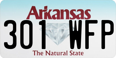 AR license plate 301WFP