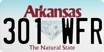AR license plate 301WFR
