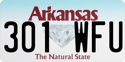 AR license plate 301WFU