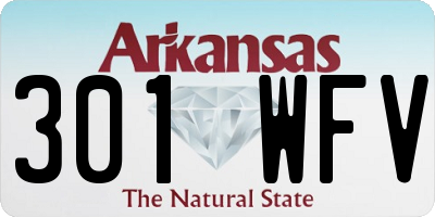 AR license plate 301WFV