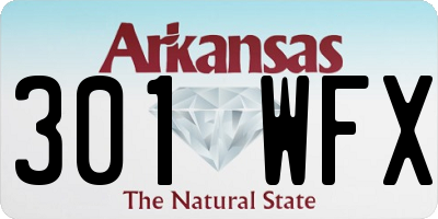 AR license plate 301WFX