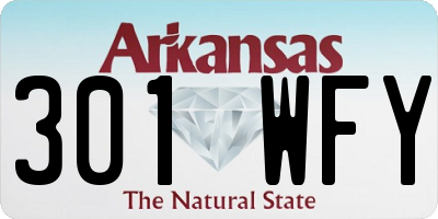 AR license plate 301WFY