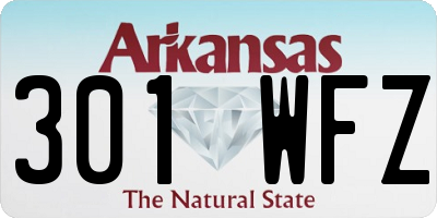 AR license plate 301WFZ