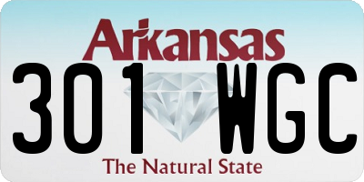 AR license plate 301WGC