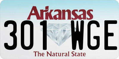 AR license plate 301WGE