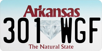 AR license plate 301WGF