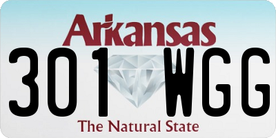 AR license plate 301WGG