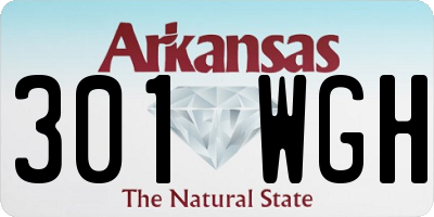 AR license plate 301WGH