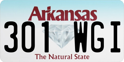 AR license plate 301WGI