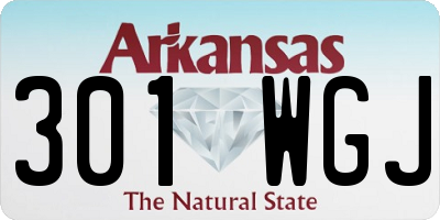 AR license plate 301WGJ