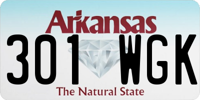 AR license plate 301WGK