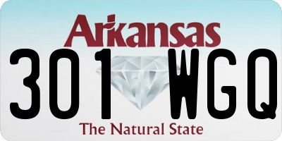 AR license plate 301WGQ