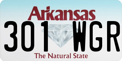 AR license plate 301WGR