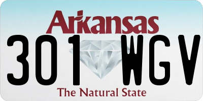 AR license plate 301WGV