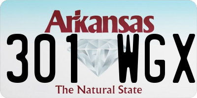 AR license plate 301WGX