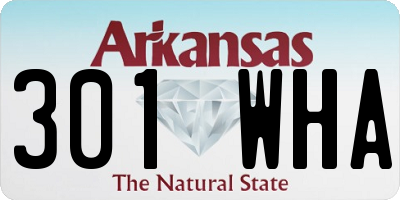 AR license plate 301WHA
