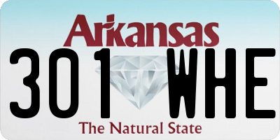 AR license plate 301WHE