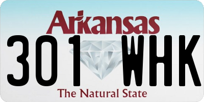 AR license plate 301WHK