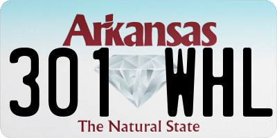 AR license plate 301WHL