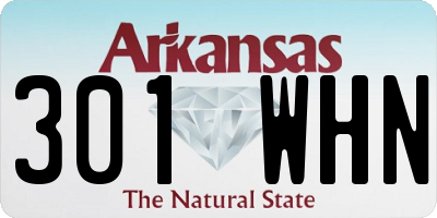 AR license plate 301WHN