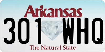 AR license plate 301WHQ