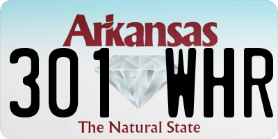 AR license plate 301WHR
