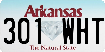 AR license plate 301WHT