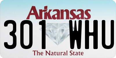 AR license plate 301WHU
