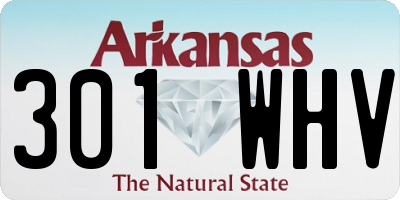 AR license plate 301WHV