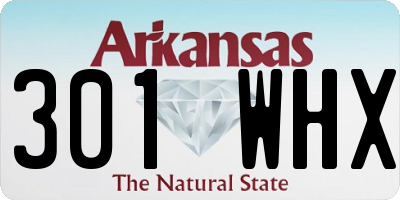 AR license plate 301WHX