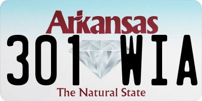 AR license plate 301WIA