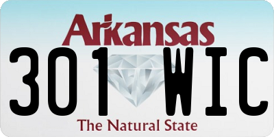 AR license plate 301WIC