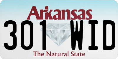 AR license plate 301WID