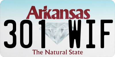 AR license plate 301WIF