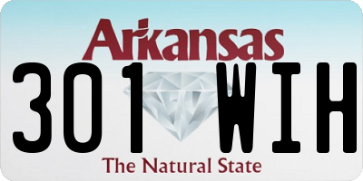 AR license plate 301WIH