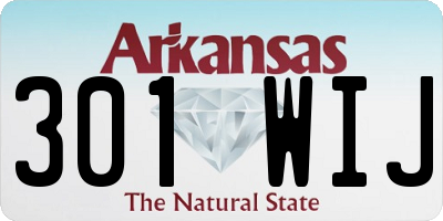 AR license plate 301WIJ